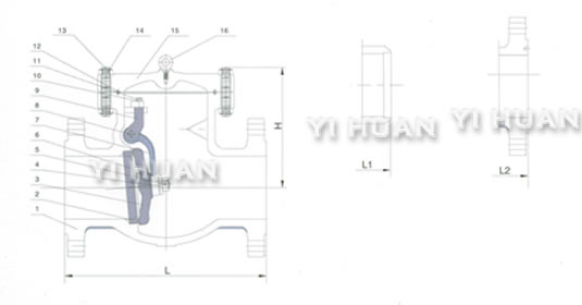 Cast steel check valve series product construction-4