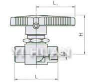 Flange-connection floating ball valve brief figure of structure-2