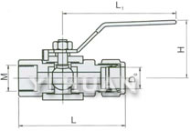 Flange-connection floating ball valve brief figure of structure-2