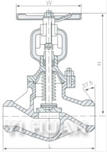 Butt-welding  bellow seal stop valve acc. to DIN