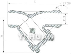 Butt-welding Y-type strainer acc. to DIN