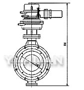 Three-cam eccentric hard-sealed butterfly valve construction