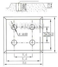 Basic figure for frigid joint preserced screw orifice Drawing