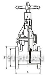 Special fire signal resilient seated gate valve (RVHX)  brief figure of structure-1