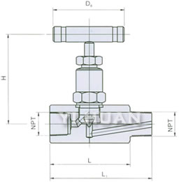 J11W/H API inside thread globe valve diagram