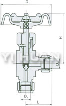 J11W/H API Inside The Outside Thread Globe Valve diagram