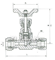 JJY1 ferrule globe valve diagram