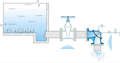 100S angular membrane mud valve schematic diagram of installation