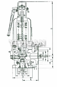 高溫高壓全啟式安全閥 結(jié)構(gòu)圖