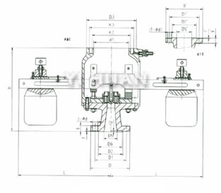 雙杠桿安全閥 結(jié)構(gòu)圖
