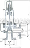 彈簧微啟式安全閥 結(jié)構(gòu)圖1