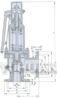 彈簧微啟式安全閥 結(jié)構(gòu)圖2
