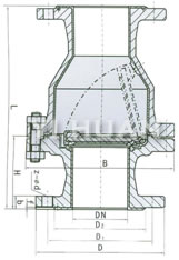 H44 F46/F3-6/10/16C/P        ANSI:150Lb/300Lb結(jié)構(gòu)圖