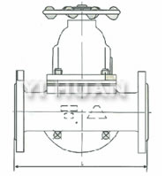 G49W-10 三通隔膜閥結(jié)構(gòu)圖