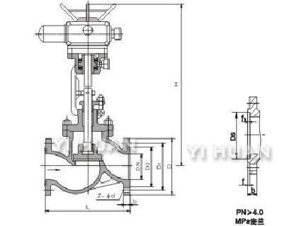JYH941電動截止閥結(jié)構(gòu)