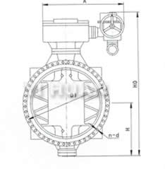 D942X大口徑電動(dòng)軟密封蝶閥結(jié)構(gòu)圖