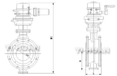 電動(dòng)法蘭軟密封蝶閥結(jié)構(gòu)圖
