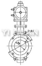 D673H氣動對夾硬密封蝶閥結構圖1