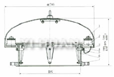 XYXA-500/600型呼吸人孔 結(jié)構(gòu)圖1