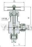 QJ-1B角式氣動(dòng)管路截止閥卡箍結(jié)構(gòu)圖