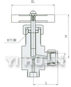 QJ-6角式外螺紋氣動(dòng)管路截止閥結(jié)構(gòu)圖