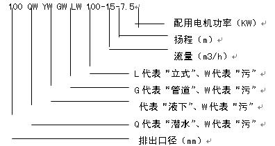 排污泵 型號意義