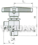 Q13SAF-64內(nèi)螺紋角式球閥 結(jié)構(gòu)圖