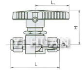 Q91SAF-64卡套式球閥 結(jié)構(gòu)圖