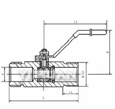 外螺紋球閥、對(duì)焊球閥 結(jié)構(gòu)圖