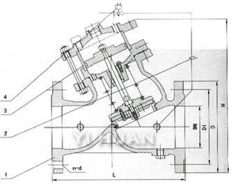 H108X活塞式電動(dòng)遙控閥 結(jié)構(gòu)圖