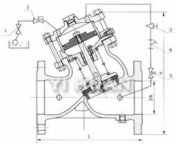 活塞式遙控浮球閥 總裝圖