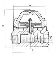 可調(diào)雙金屬片蒸汽疏水閥 結(jié)構(gòu)圖