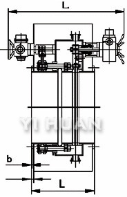 BYCZF949電動(dòng)封閉式眼鏡閥(方形) 結(jié)構(gòu)圖