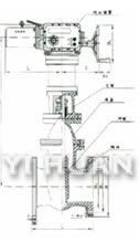 電動暗桿楔式閘閥 結(jié)構(gòu)圖