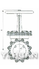 手動(dòng)對(duì)夾式刀形閘閥 結(jié)構(gòu)圖2