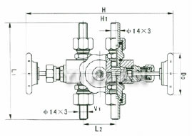 J23 SA流量計(jì)三通閥結(jié)構(gòu)圖