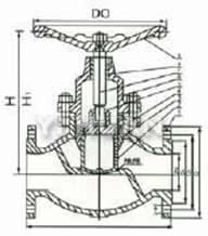 UJ41SM/H-150Lb-800Lb  API美標(biāo)柱塞閥結(jié)構(gòu)圖