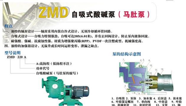 ZMD型自吸式酸堿泵圖